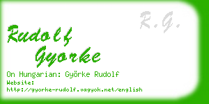rudolf gyorke business card