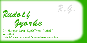 rudolf gyorke business card